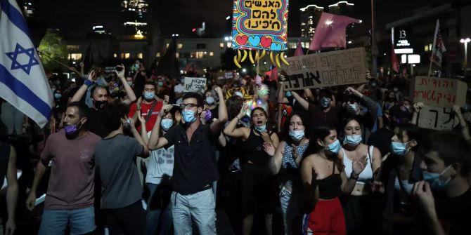 Anti-Netanyahu protest in Tel Aviv