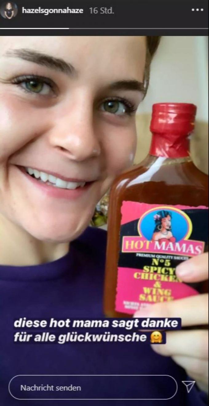 Hazel Brugger bedankt sich für die Glückwünsche. hazel