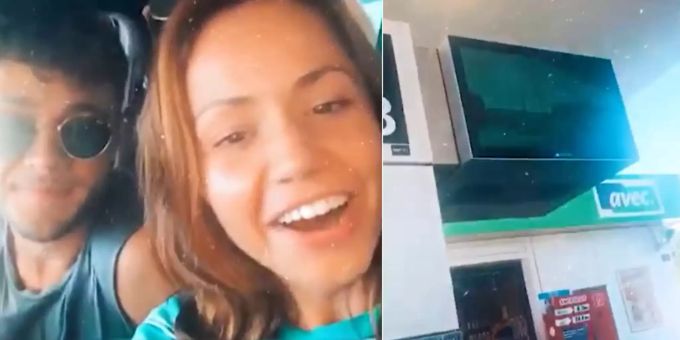 Wegen Nau.ch - Luca und Christina staunen über ihr Foto an Tankstelle