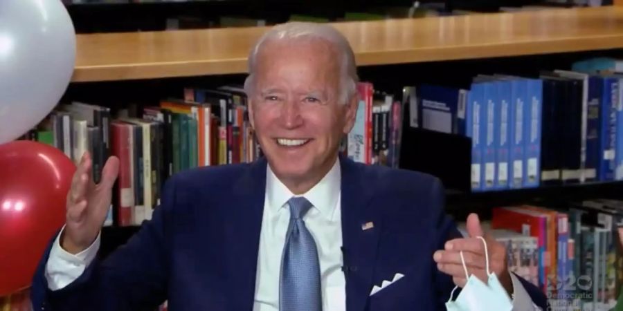 Joe Biden nach seiner offiziellen Kür zum Präsidentschaftskandidaten