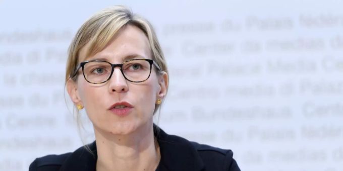 Isabella Eckerle ist Leiterin des Zentrums für Viruserkrankungen am Universitätsspital Genf und spricht an einer Pressekonferenz über das Coronavirus. Coronavirus Eckerle