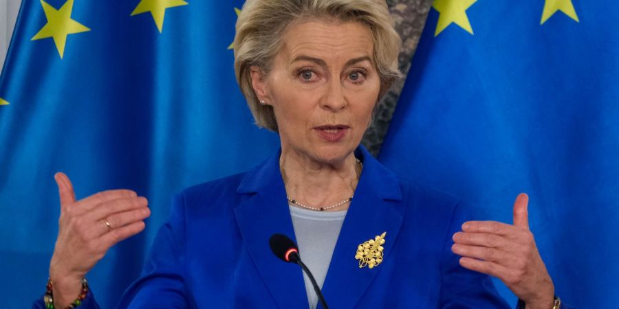 EU-Kommissionspräsidentin Ursula von der Leyen will in Brüssel eine positive Bewertung der Reformfortschritte der Ukraine präsentieren.