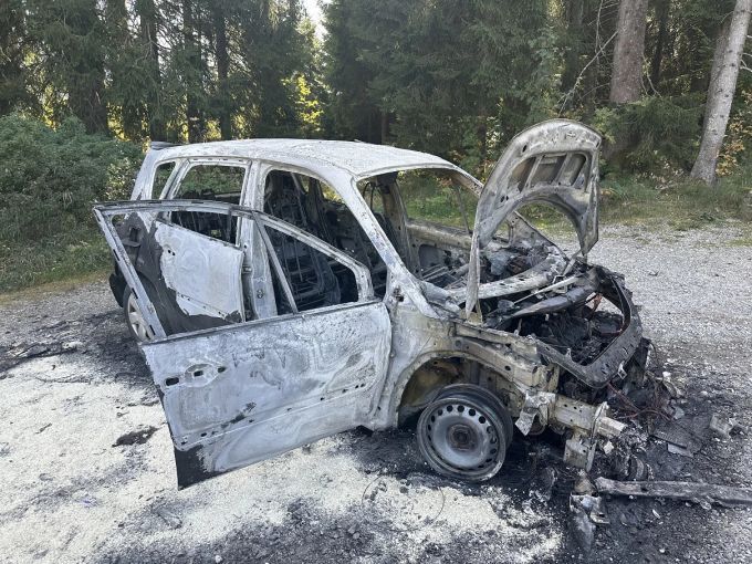 Das Auto brannte komplett aus. Ausgebrannte Auto