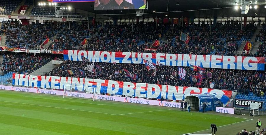 «Ihr kennt die Bedingung», schreiben die FCB-Fans vor dem Spiel gegen Yverdon.