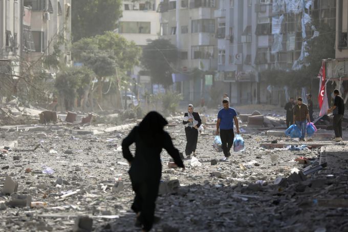 Im nördlichen Gazastreifen liegen viele Gebäude in Schutt und Asche. APTOPIX Israel Palestinians