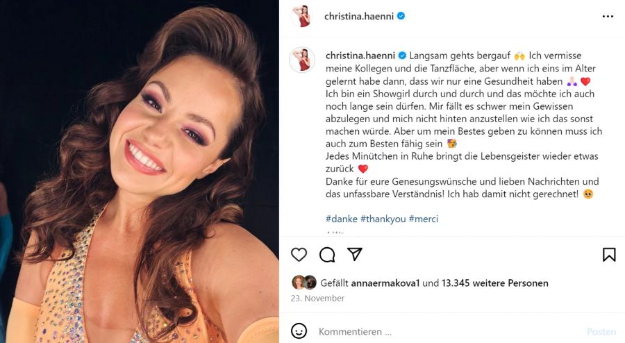 Christina Hänni musste die Tour unterbrechen.