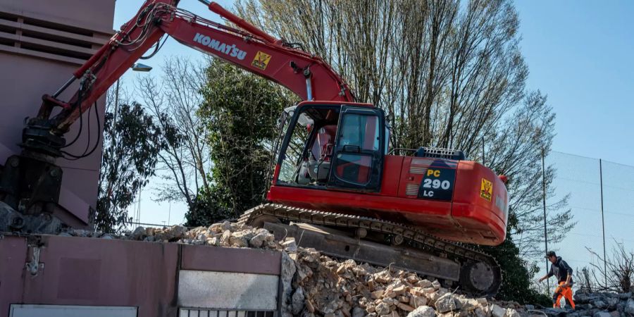 Baustelle in Bolligen.