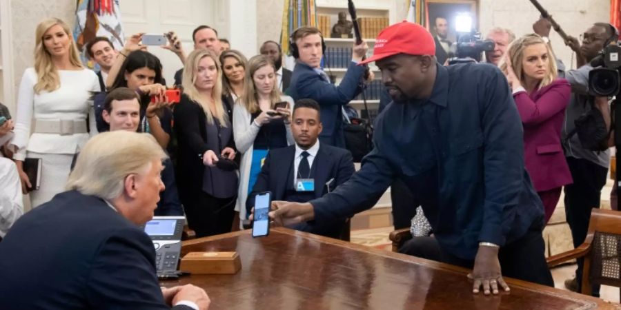 Donald Trump und Kanye West 2018 im Weissen Haus