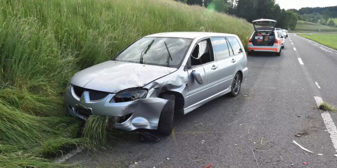 Bei Selbstunfall verletzt.