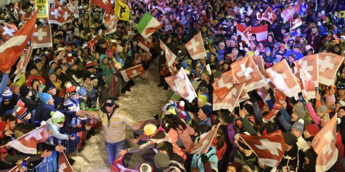 Ist es bald vorbei mit der Ski-Party in Wengen? Swiss Ski will das Lauberhorn-Rennen aus dem Weltcup-Kalender streichen. Swiss Ski Lauberhorn