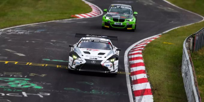 Der Lexus LC beim 24-Stunden-Rennen auf dem Nürburgring 2019. 24-Stunden-Rennen auf dem Nürburgring