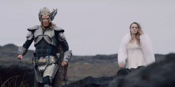 Screenshot aus dem Trailer der ESC-Parodie it Will Ferrell von Netflix. Will Ferrell
