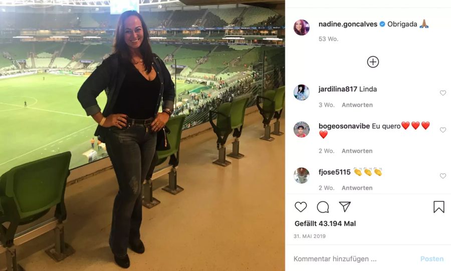 Neymars Mama Nadine Goncalves.