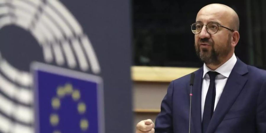 EU-Ratspräsident Charles Michel hat den Mitgliedsstaaten einen Kompromissvorschlag unterbreitet. Foto: Yves Herman/Reuters Pool/AP/dpa