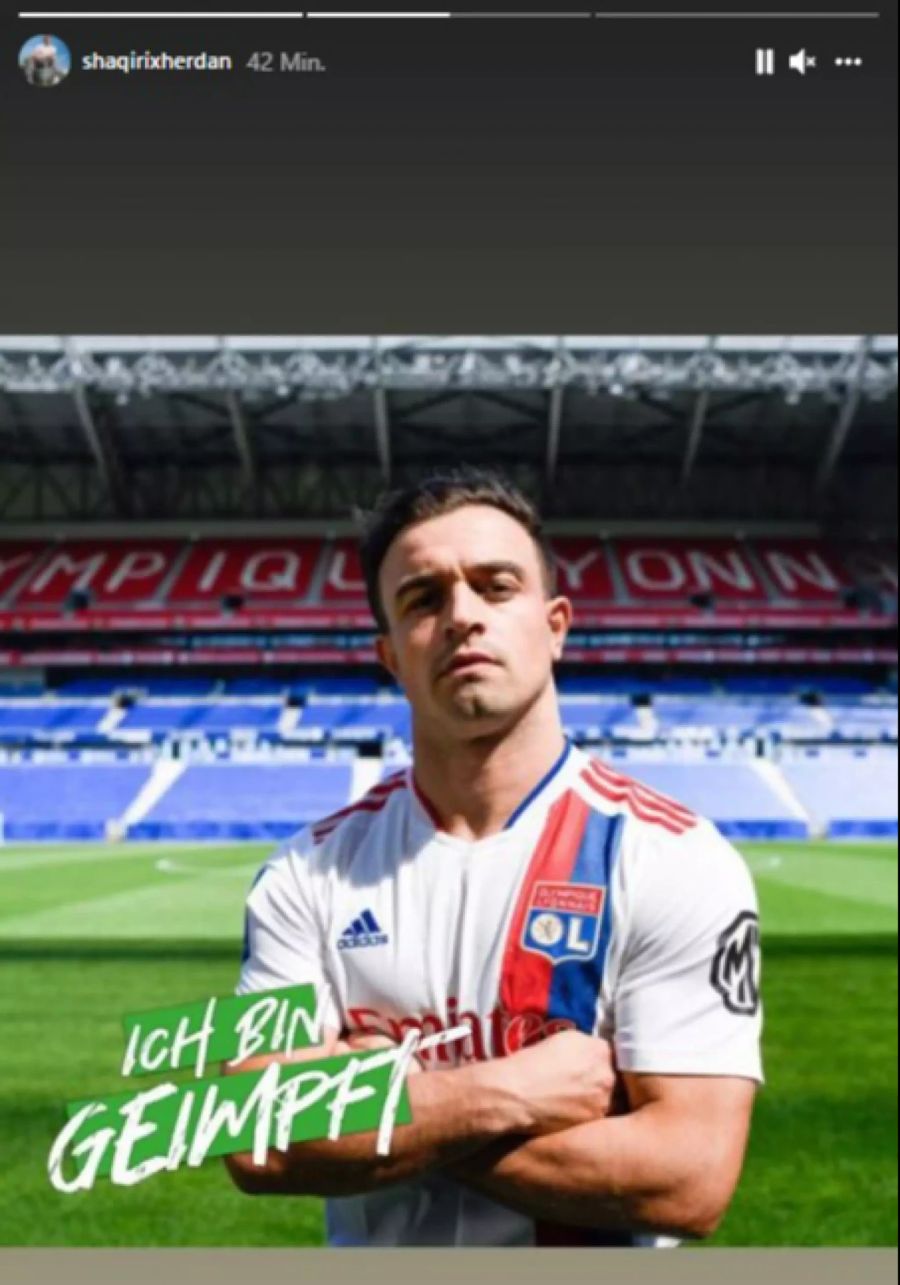 Xherdan Shaqiri erklärt: «Ich bin geimpft.»