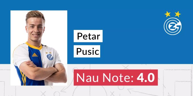 Die Nau-Note für Petar Pusic von GC. Petar Pusic