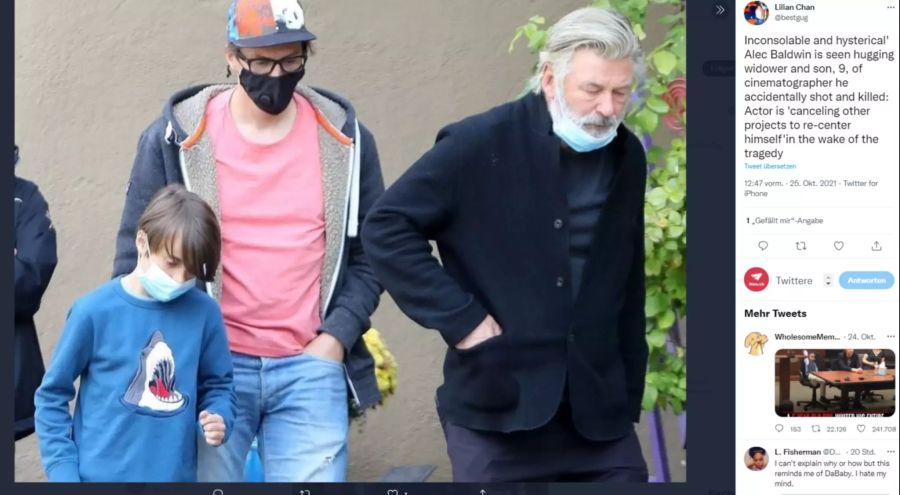 Alec Baldwin traf sich mit der Familie von Halyna.