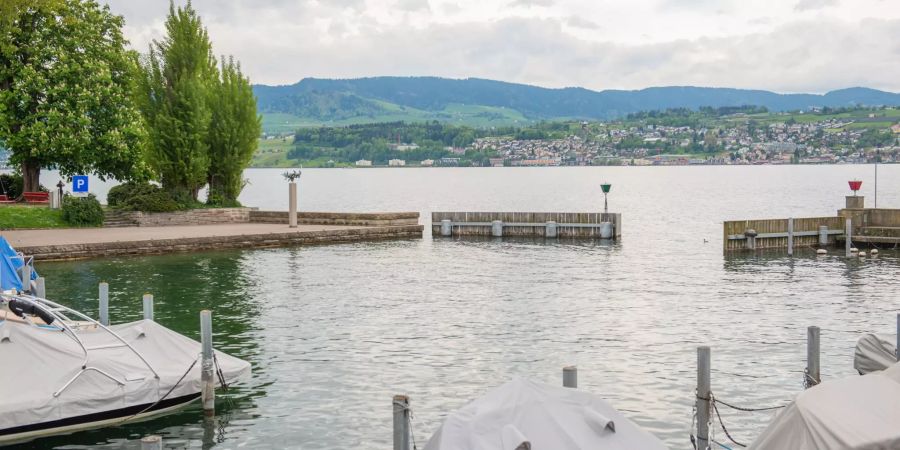 Der Schiffsteg Männedorf am Zürichsee.