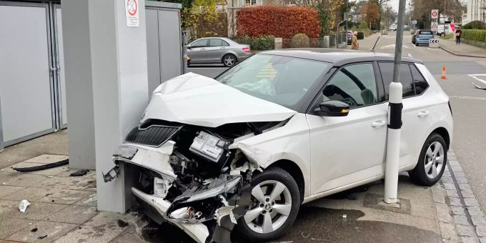 Der Unfallort in Weinfelden TG. Weinfelden TG
