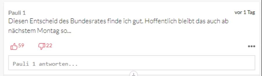 Dieser User hofft, dass es nach der Abstimmung nicht zu Verschärfungen kommt.