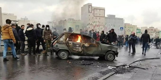 Demonstration in Teheran im November 2019. iran