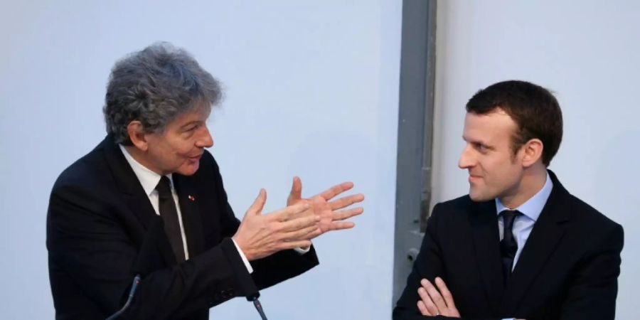 Thierry Breton und Emmanuel Macron