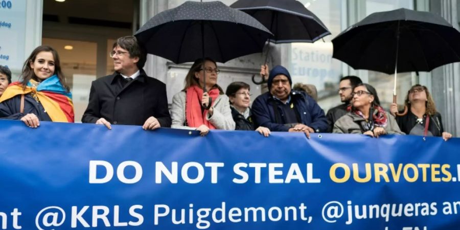 Kataloniens Ex-Regionalpräsident Puigdemont am Dienstag in Brüssel