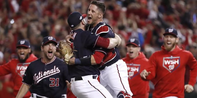 Die Freude bei den Spielern der Washington Nationals über das Erreichen der World Series ist gross. World Series