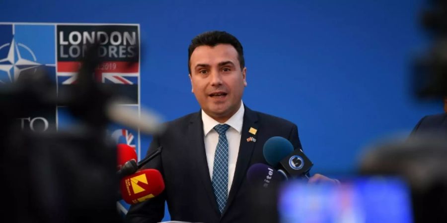 Zoran Zaev beim Nato-Gipfel im Dezember