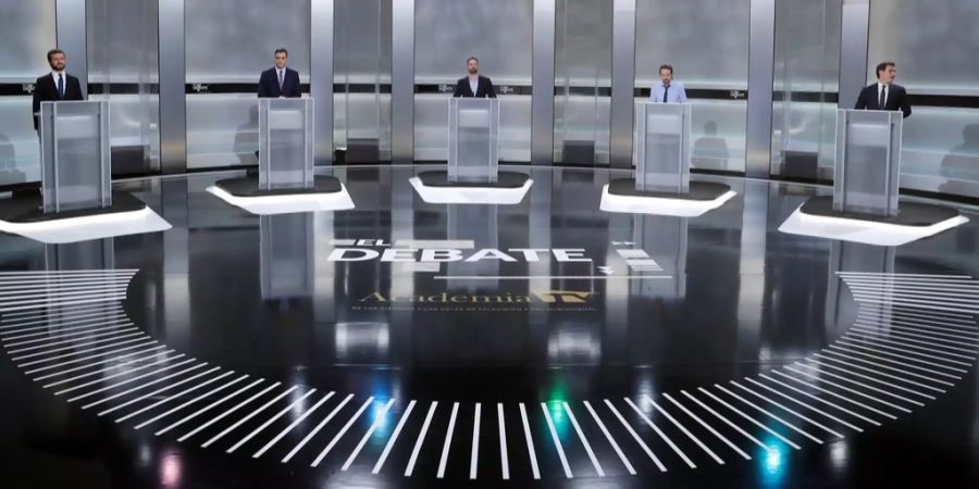 Pedro Sanchez in der TV-Debatte