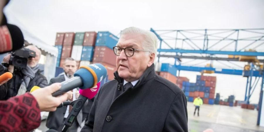 Frank-Walter Steinmeier bei einem Pressetermin