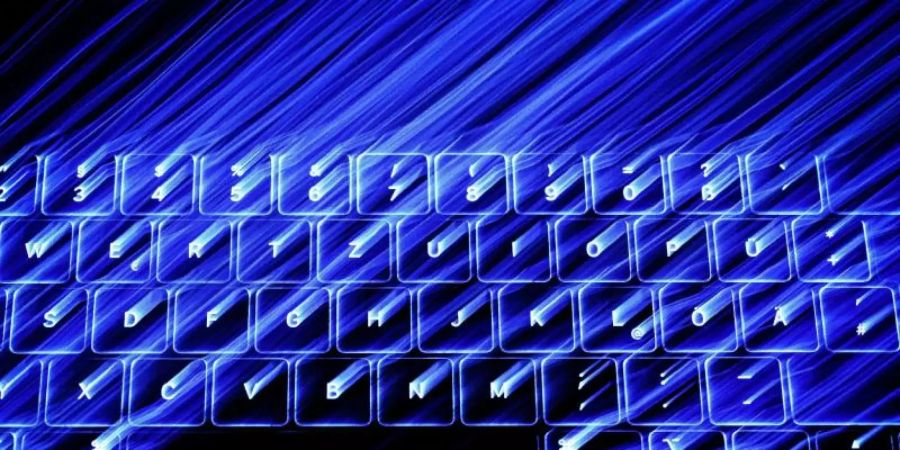 Die beleuchtete Tastatur eines Macbooks. Laut Merkel soll ein Online-Zugangsgesetz jedem Bürger eine digitale Identität geben. Foto: Mohssen Assanimoghaddam/dpa