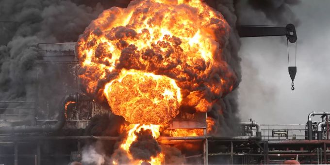 Nach Explosion - Verletzte bei Brand auf Tanker in Südkorea
