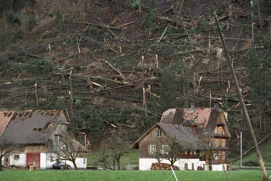 Im Engelbergertal wütete am Sonntag, 26. Dezember 1999, ein heftiger Sturm (Lothar) mit orkanartigen Winden und verwüstete Bauernhöfe und Ställe, grosse Waldflächen und Obstbaumplantagen.