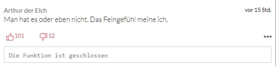 Dieser User stellt bei Shaqiri einen Mangel an Feingefühl fest.