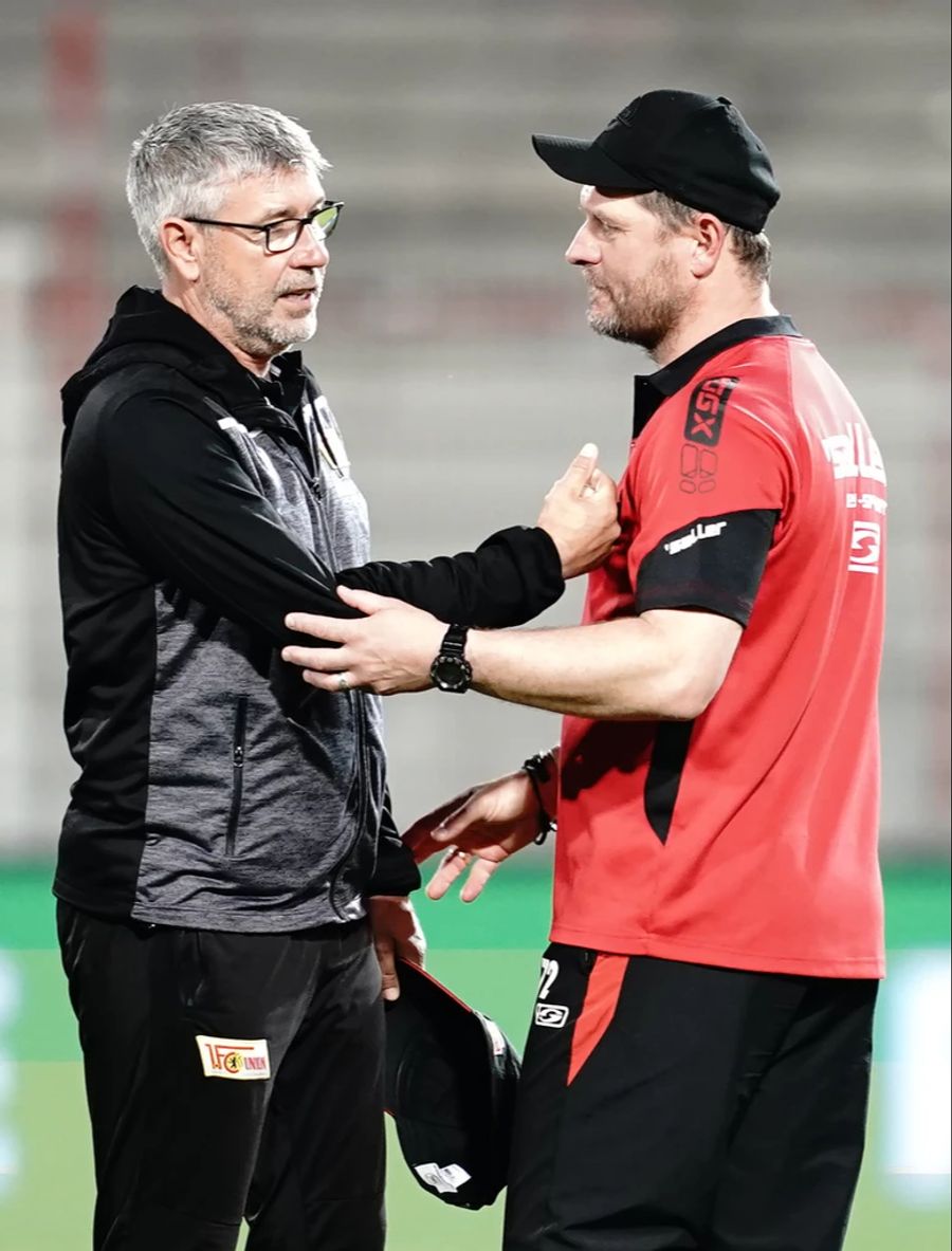 Heute im Duell: Union-Trainer Urs Fischer und Steffen Baumgart (Köln, hier noch bei Paderborn).