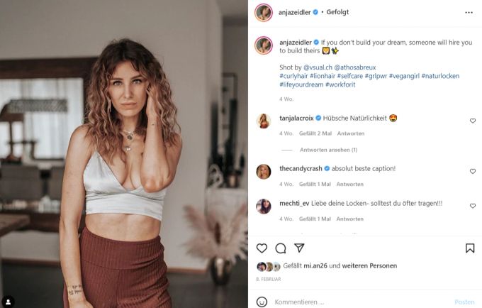 Toller und vor allem gesunder Körper. Anja Zeidler macht vor, wie es gehen kann in der Fitness-Influencer-Welt. Anja Zeidler