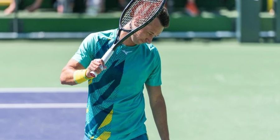 Philipp Kohlschreiber ist als erster Deutscher in Indian Wells ausgeschieden. Foto: Maximilian Haupt/dpa