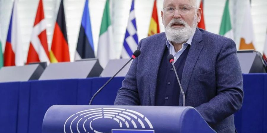 Frans Timmermans, geschäftsführender Vizepräsident der Europäischen Kommission, will, dass die EU bei der Energieversorgung unabhängiger wird. Foto: Julien Warnand/EPA / POOL/AP/dpa