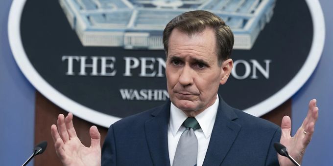 John Kirby, Sprecher des Pentagon, spricht während eines Medienbriefings im Pentagon. Foto: Alex Brandon/AP/dpa John Kirby, Sprecher des Pentagon, spricht während eines Medienbriefings im Pentagon. Foto: Alex Brandon/AP/dpa