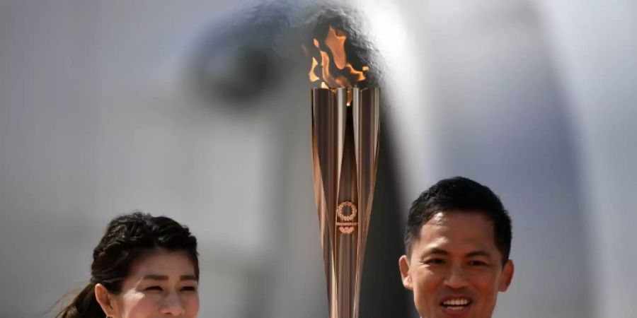 Olympisches Feuer in Japan eingetroffen