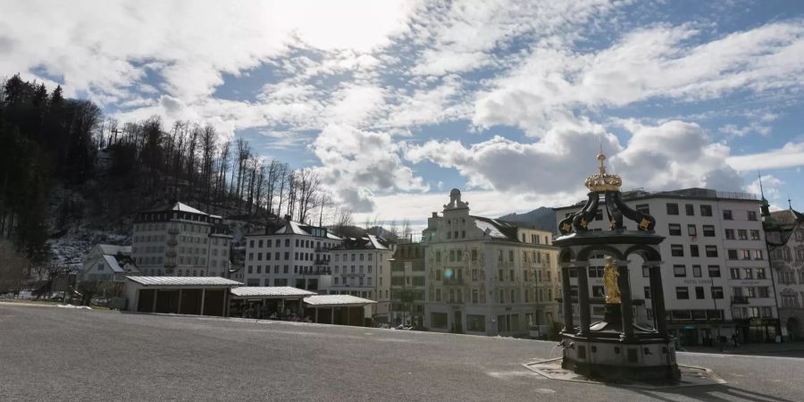 Die Altstadt von Einsiedeln.