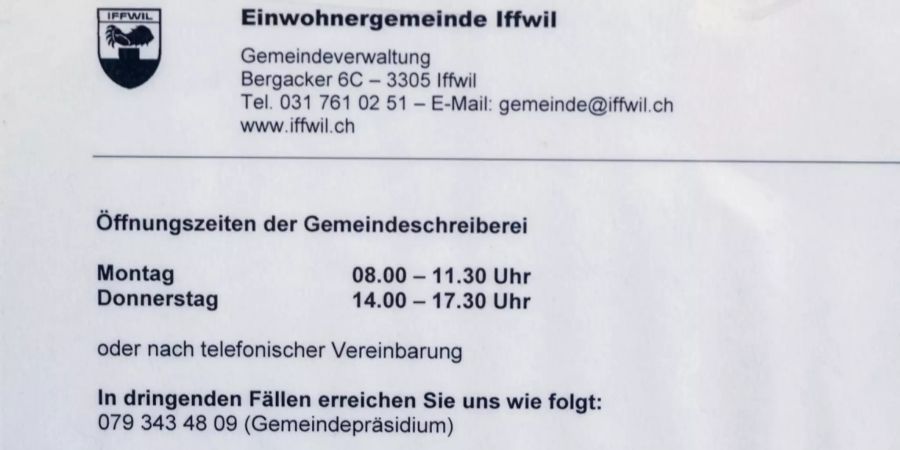 Einwohnergemeinde Iffwil.
