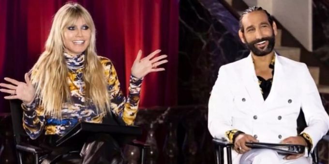 Heidi Klum und Massimo sitzen in der Jury bei GNTM. GNTM