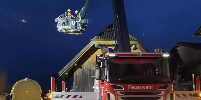 Brand im Dachstock.