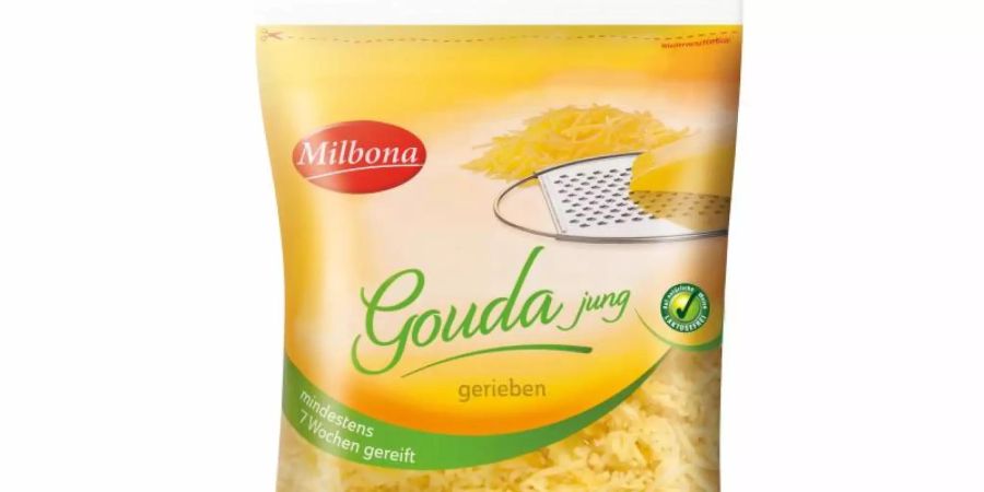 Lidl ruft den Kunden den Käse «Milbona Gouda jung gerieben» zurück. Foto: Lidl/obs