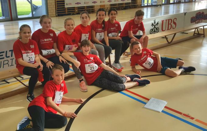 Kids des TV Wohlen am UBS Kids Cup 2019 in Baar. UBS Kids Cup, TV Wohlen
