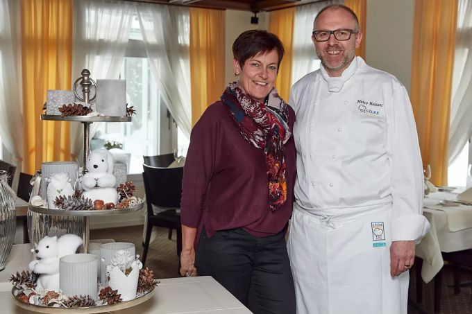 Chef und Chefin im Einklang. Marco Heinzer (r.) mit Frau Claudia. Marco Claudia