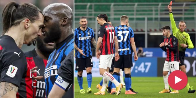 Zlatan sieht rot! - So heftig beleidigen sich Ibra und Lukaku im Derby