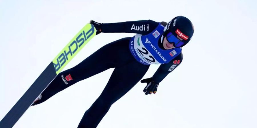 Beste deutsche Kombiniererin in Ramsau: Jenny Nowak. Foto: Georg Hochmuth/APA/dpa
